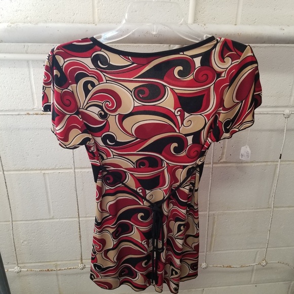 Byer California Medium Print Flowy Summer Blouse - Picture 6 of 8